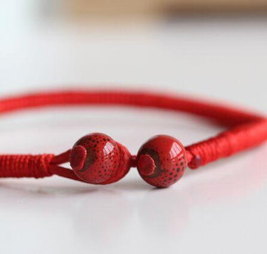Lucky Red String Handmade Ceramic Bracelet